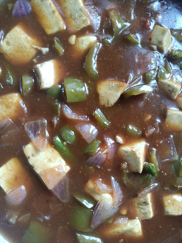 Zenitsu-san's chilli paneer